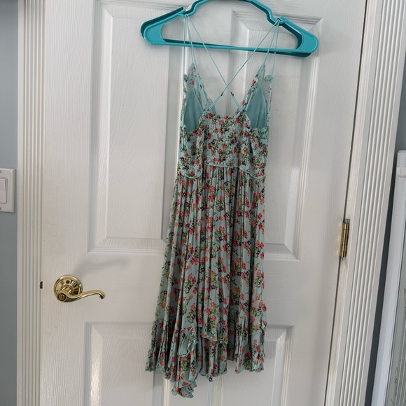 Free People Adella PrintedMini Slip/Sky Blue Combo - Picture 8 of 11